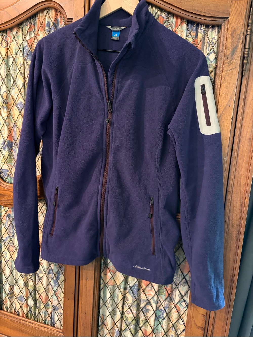 Eddie Bauer Deep Purple Fleece Utility Jacket